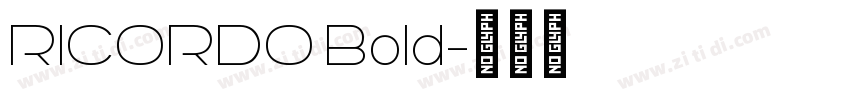 RICORDO Bold字体转换